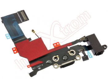 Cable flex con conector de carga, datos y accesorios, conector jack de 3,5 negro, micrófono y cable RF para iPhone 5S